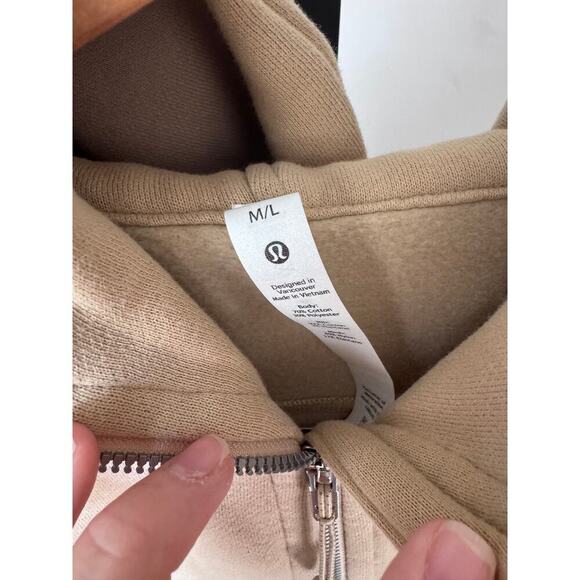 Lululemon Half Zip Scuba Stone Filbert Tan - Picture 4 of 7